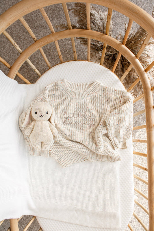 6-12m 'Little Bunny' Sweater | Speckled