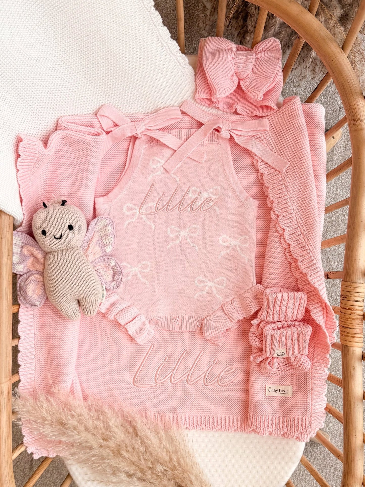 Scalloped Edge Blanket | Blossom Pink