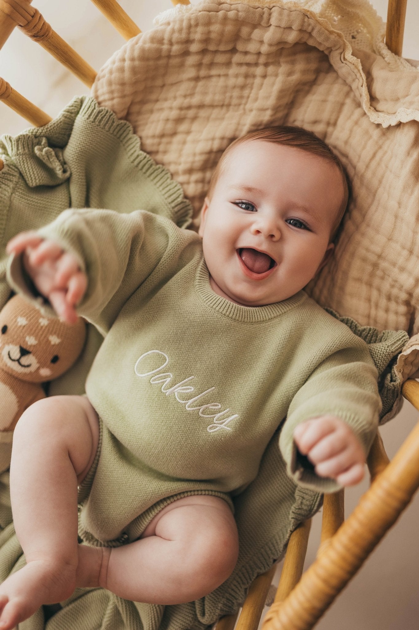 Personalised Unisex Romper | Sage Green