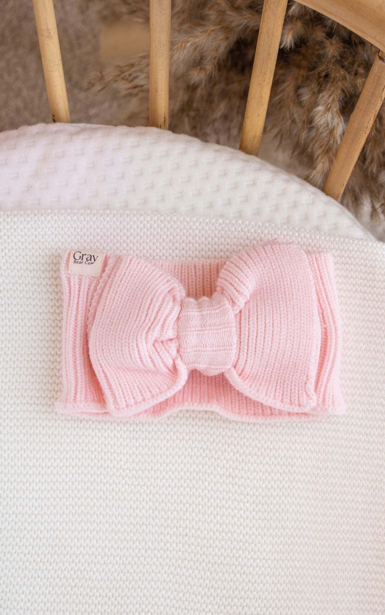 Knitted Head Bow | Soft Pink