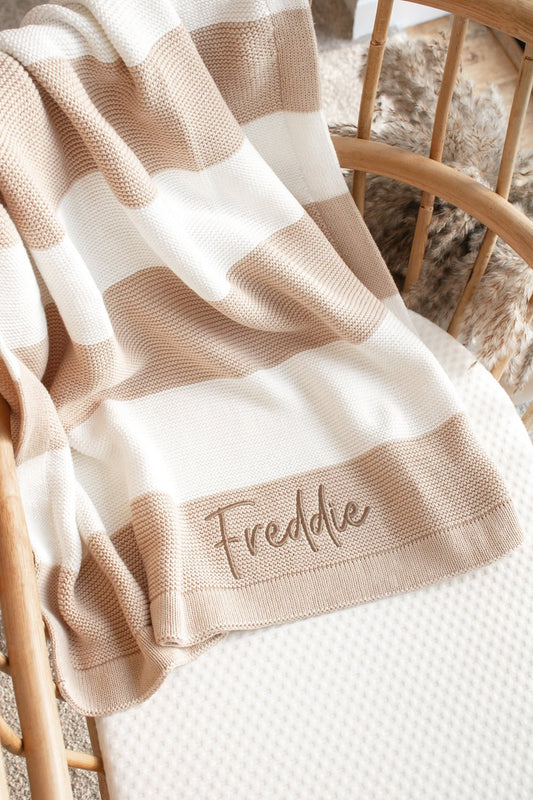 Striped Blanket | Soft Beige