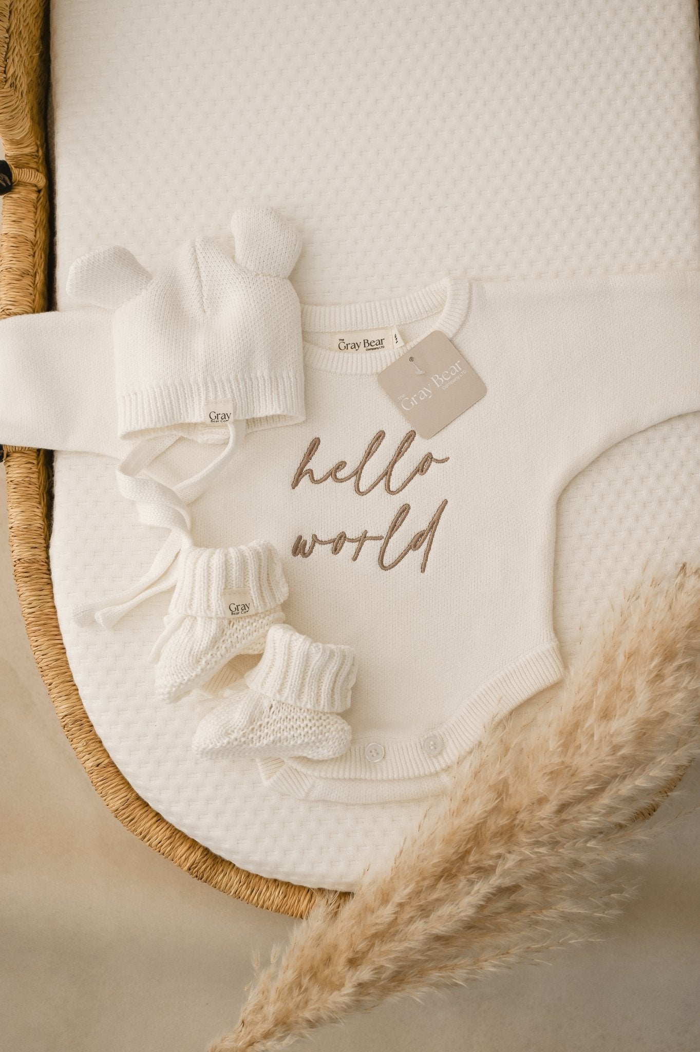 Personalised White Romper and accessories | 3 piece Bundle