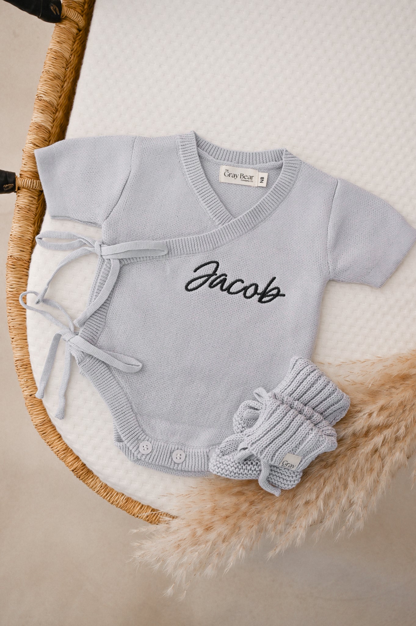 Unisex Wrap Romper | Powder Blue
