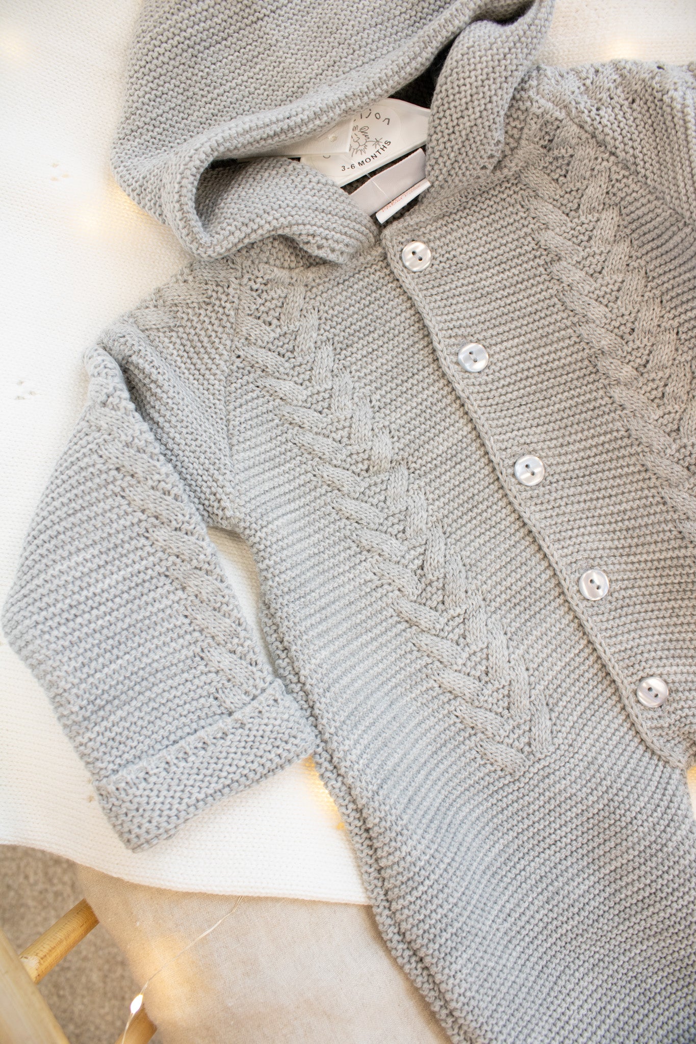 Baby Grey Knit Snowsuit