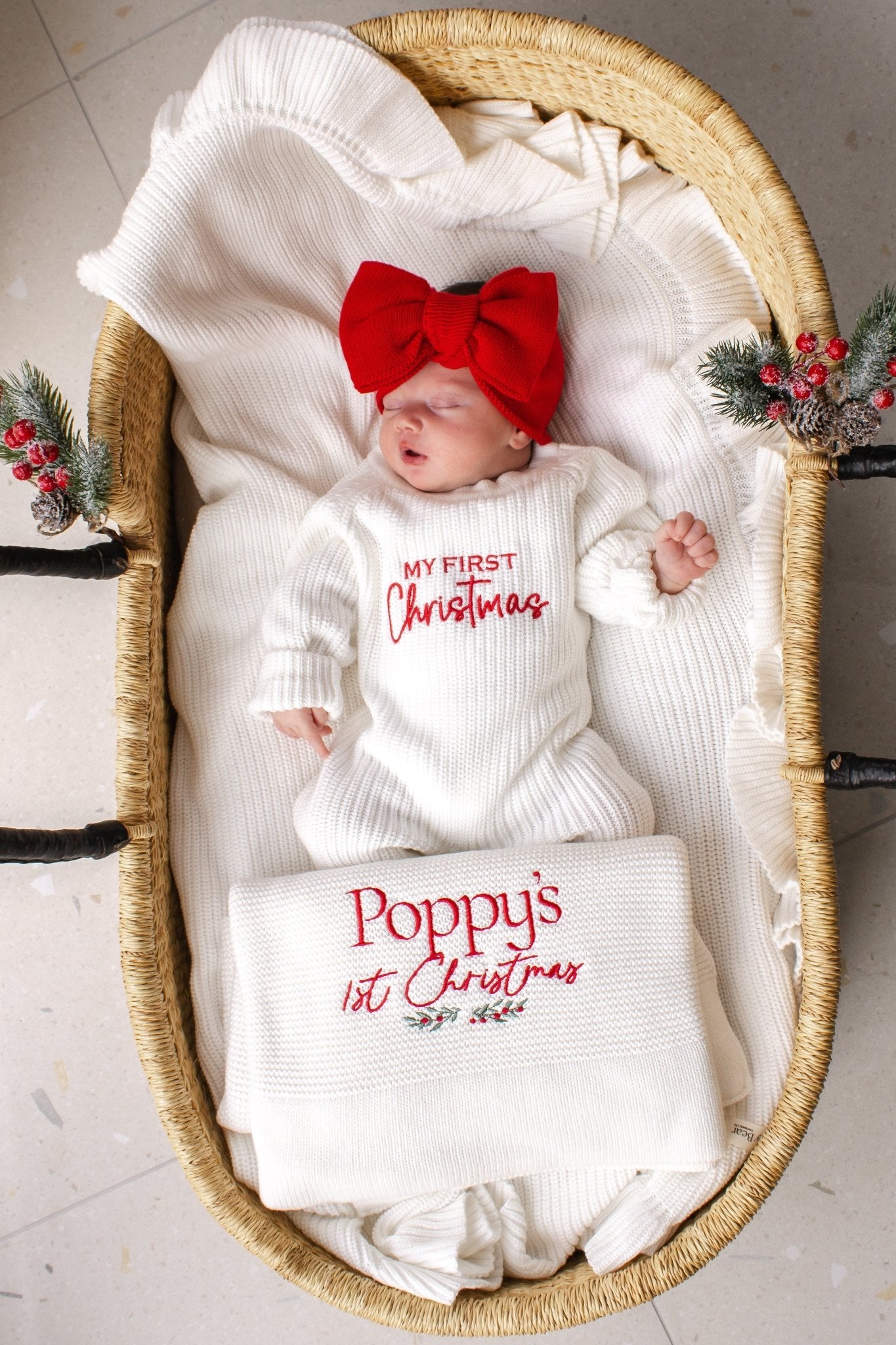 Personalised First Christmas Blanket | Christmas Collection