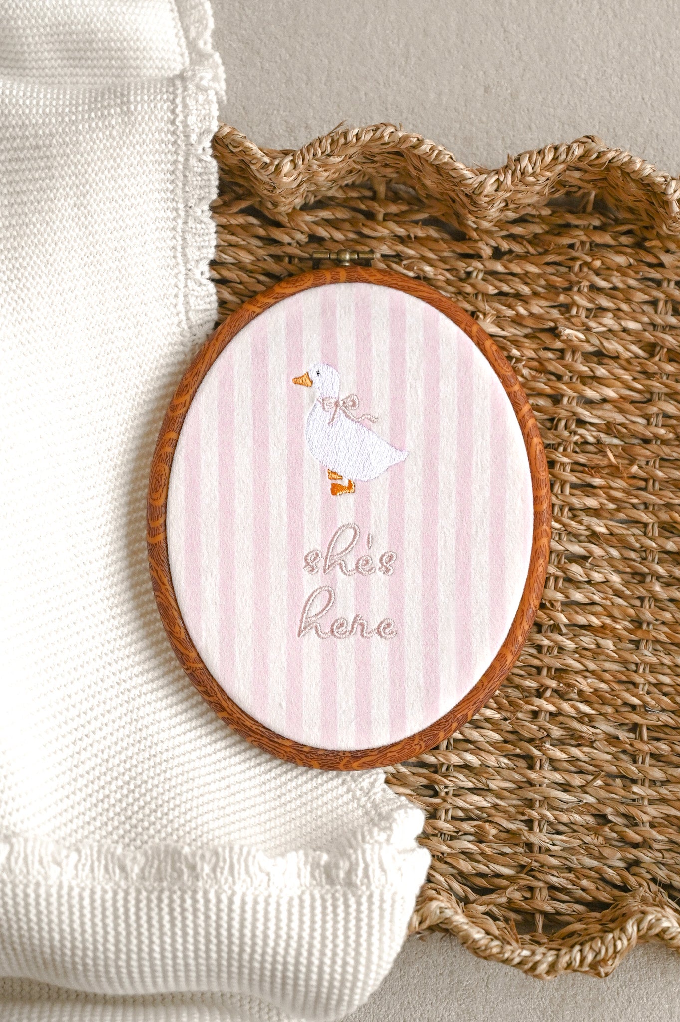 Embroidery Hoop Plaque | Goose
