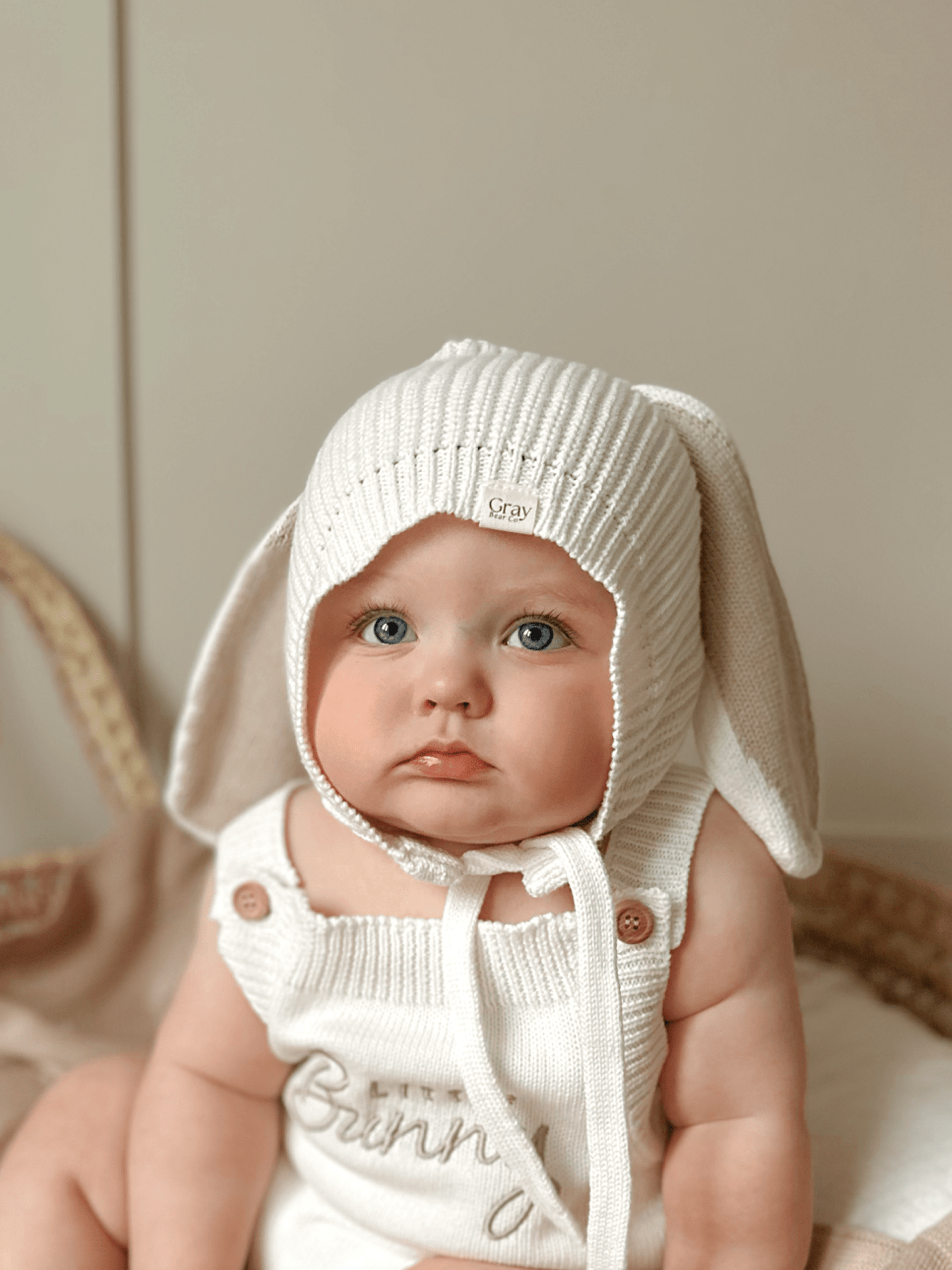 Bunny Rabbit Bonnet | White