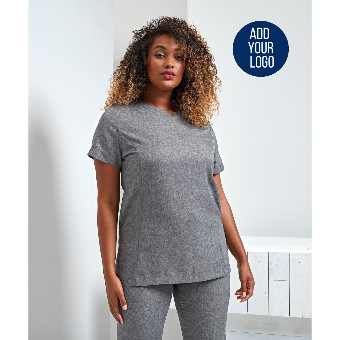 Viola 'linen look' cut neck Beauty Tunic PREMIER
