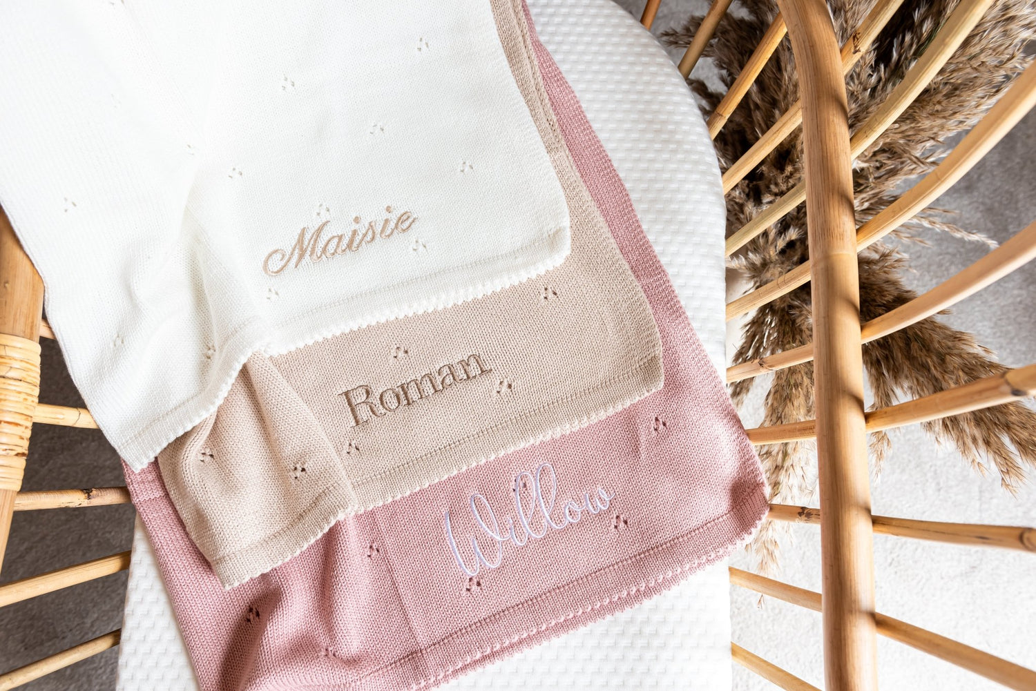 Pointelle Knit Blanket