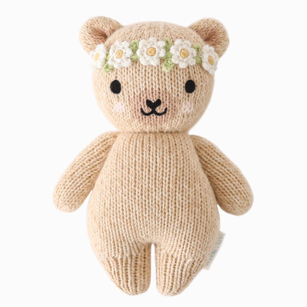 Baby honey bear (ivory floral) | Cuddle + Kind