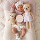 Baby honey bear (ivory floral) | Cuddle + Kind