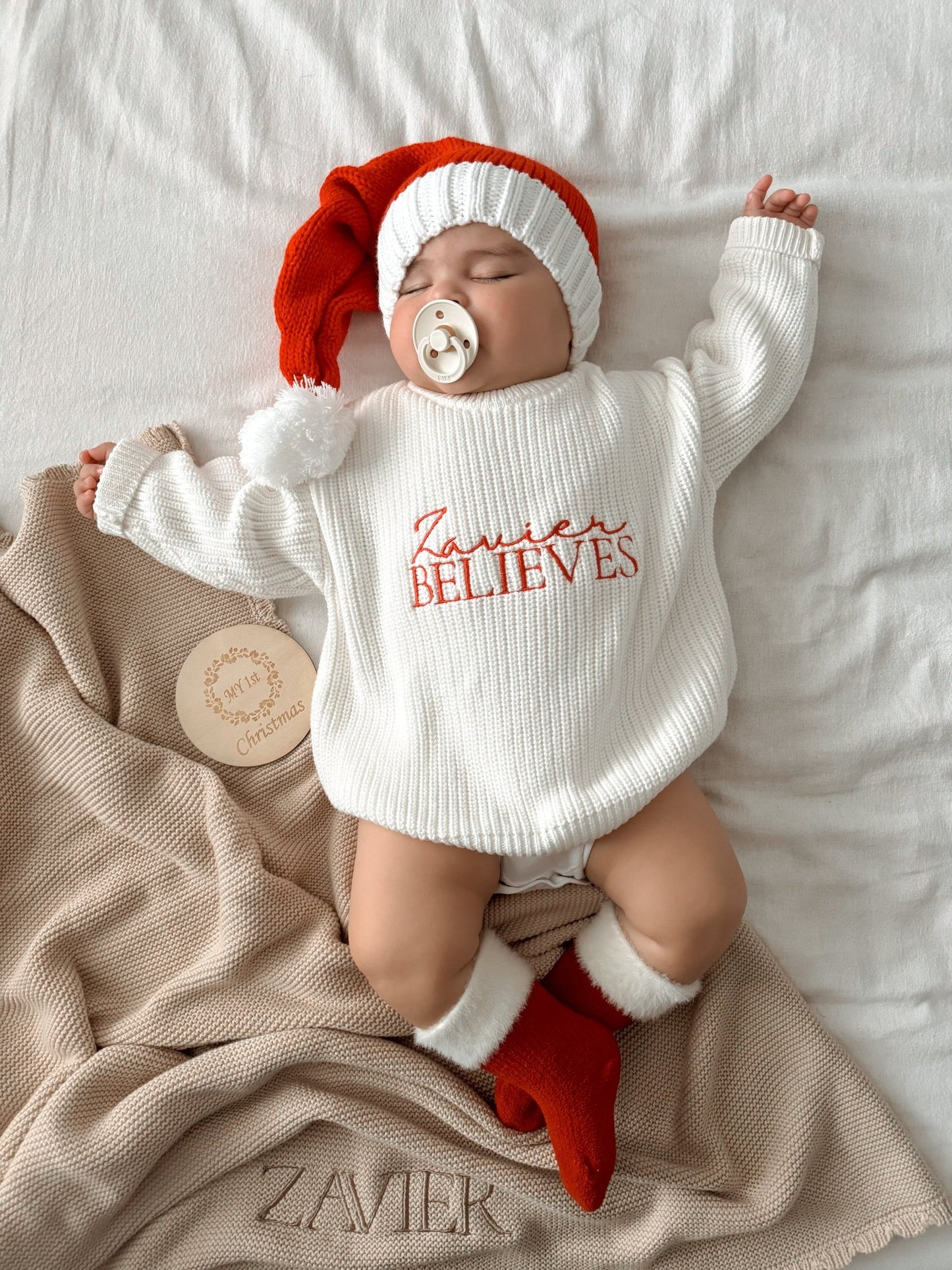 Personalised 'Believes' | Chunky Knit Sweater | Christmas Collection