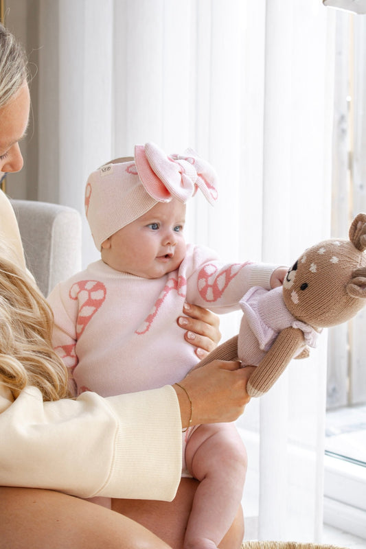 Pink Candy Cane Romper | Christmas Collection