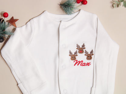 Personalised Baby Christmas Sleepsuit / jumper