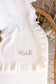Chunky Ruffle Edge Blanket | White