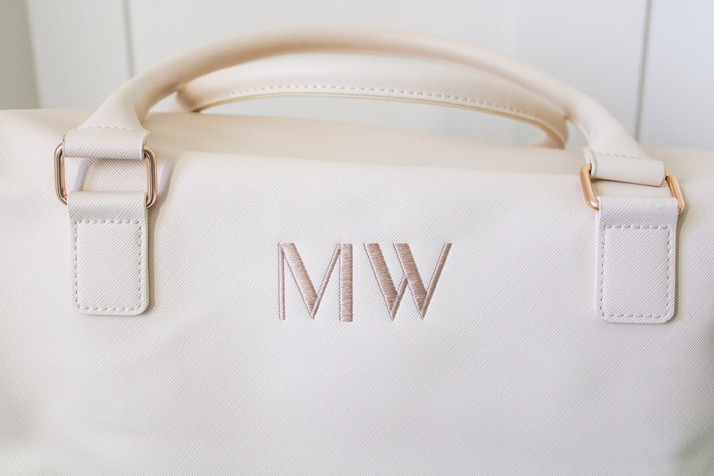 Luxury Leather Embroidered Initial Bag