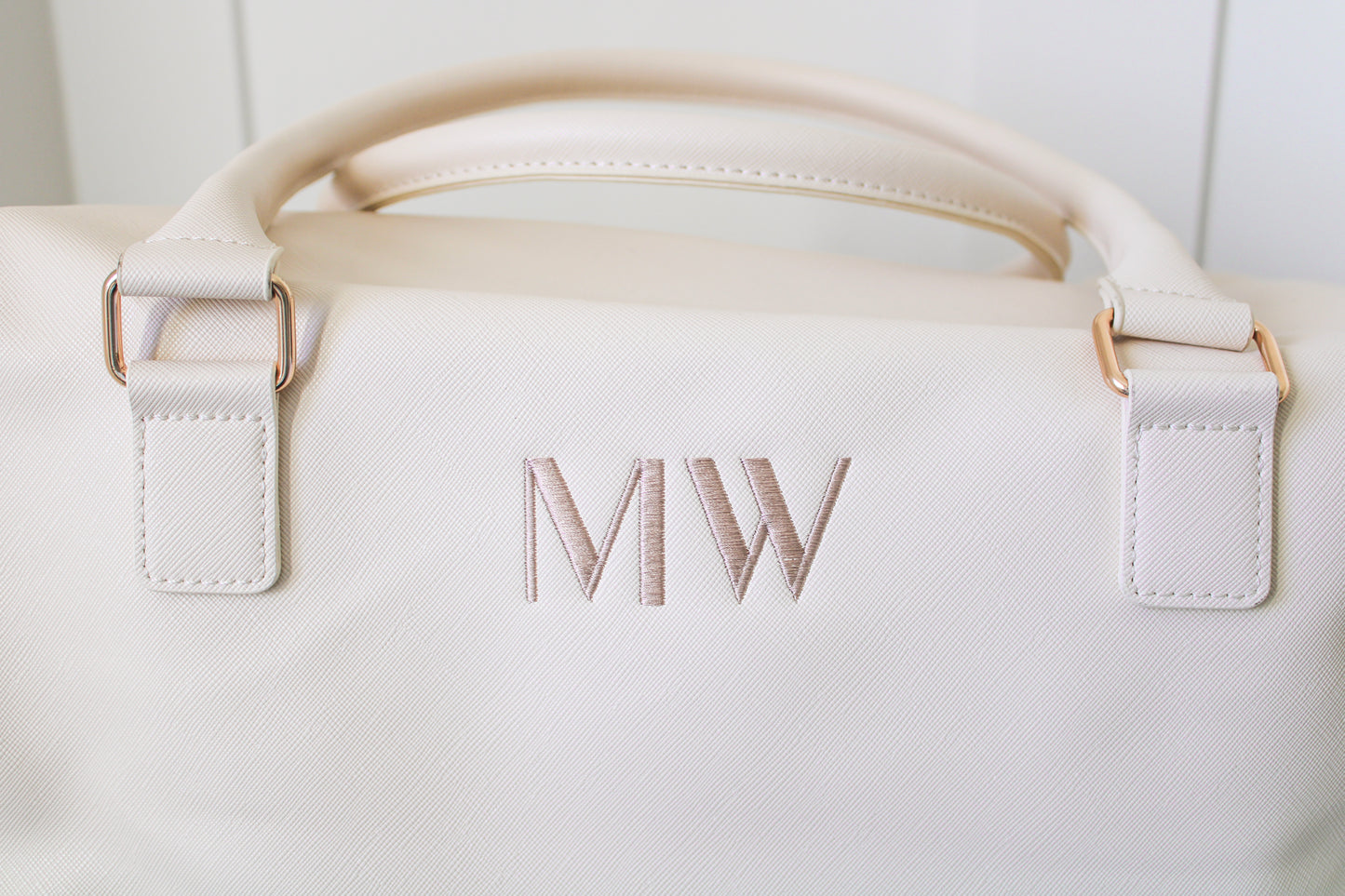 Luxury Leather Embroidered Initial Bag