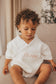 Ruffled Edge Wrap Romper | White