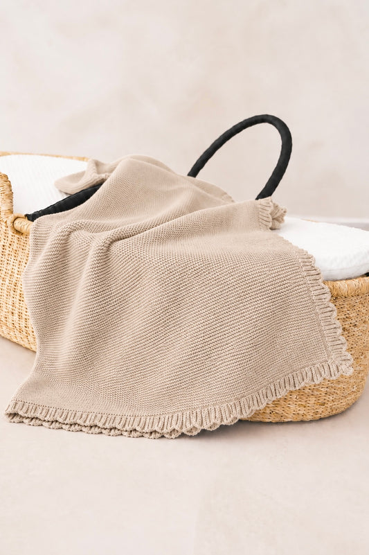 Scalloped Edge Blanket | Fawn