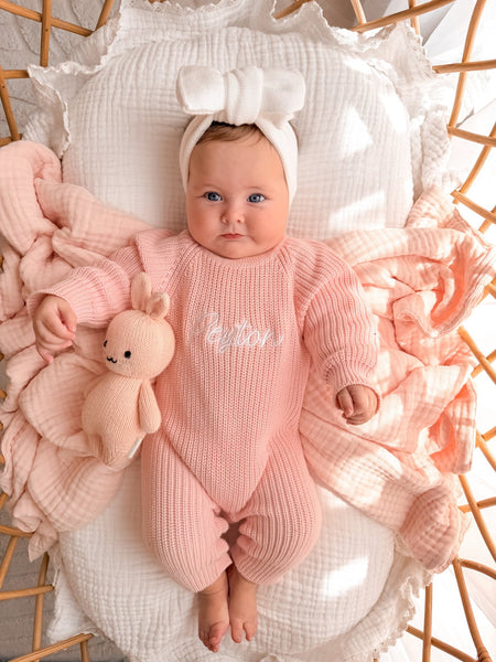 Personalised Full Length Romper | Blossom Pink