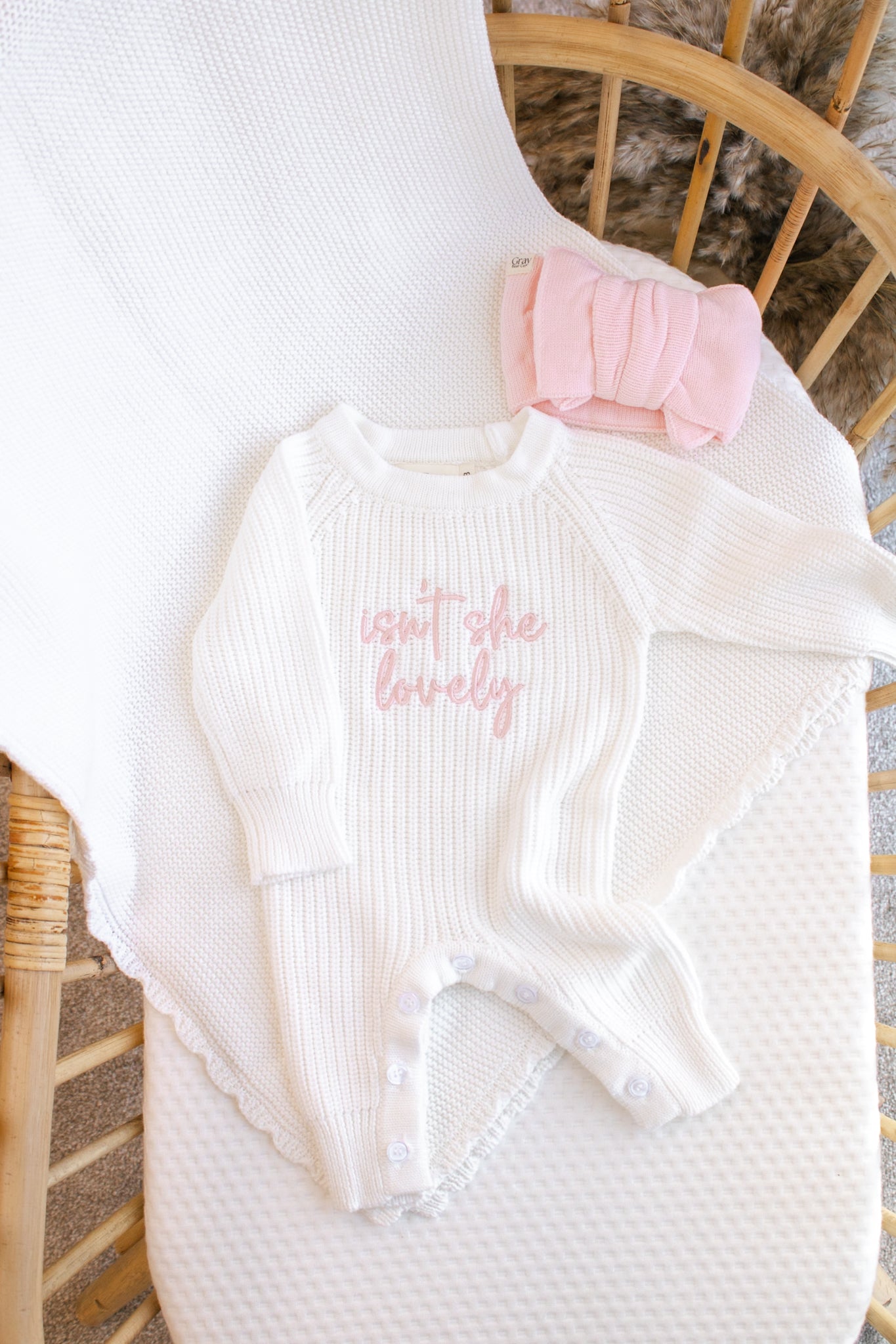 Personalised Full Length Romper | White
