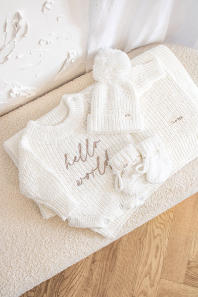 Textured Romper | White