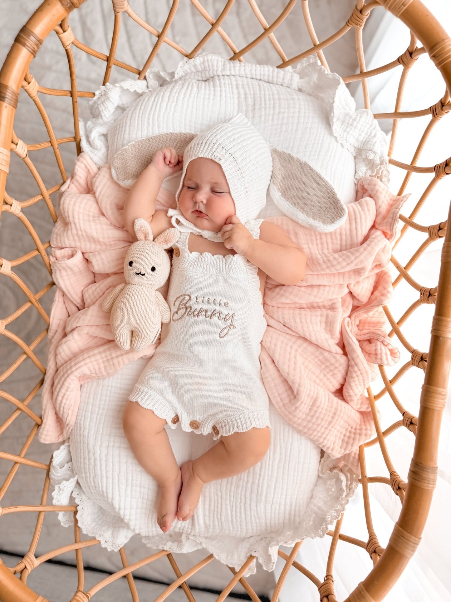 Sleeveless Scalloped Romper | Easter Collection