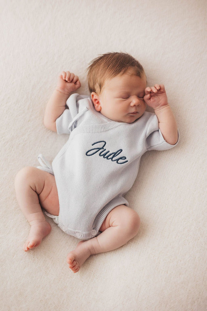 Unisex Wrap Romper | Powder Blue