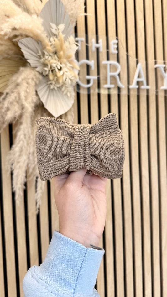 Knitted Head Bow | mocha