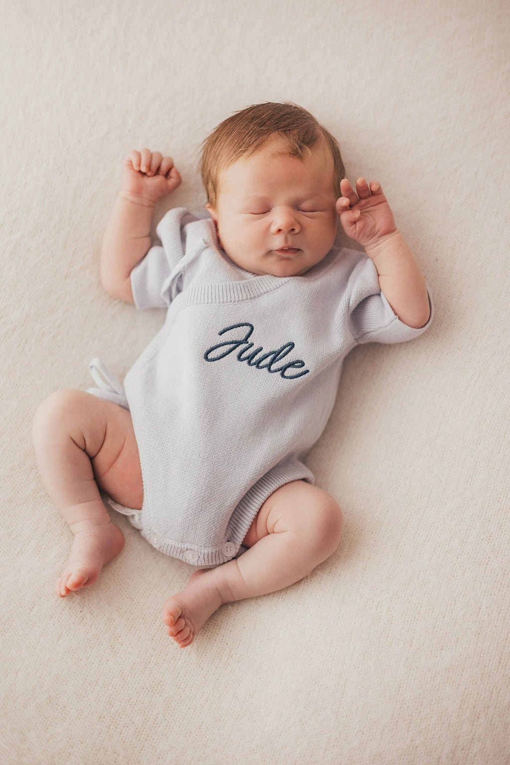 Unisex Wrap Romper | Powder Blue