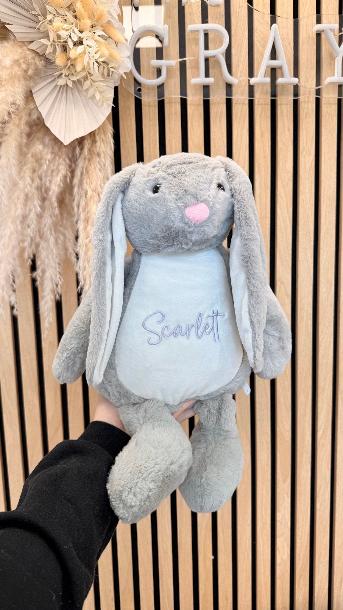 Bunny Rabbit Embroidered Name Teddy