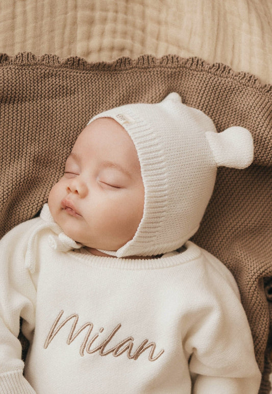 Bear Bonnet | White
