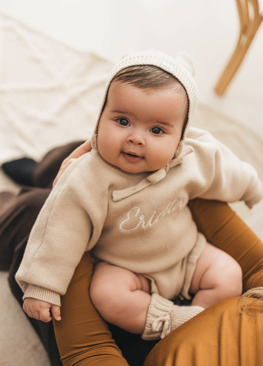 Personalised Fawn Romper and accessories | 3 piece Bundle