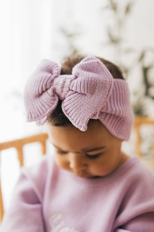 Knitted Head bow | Purple