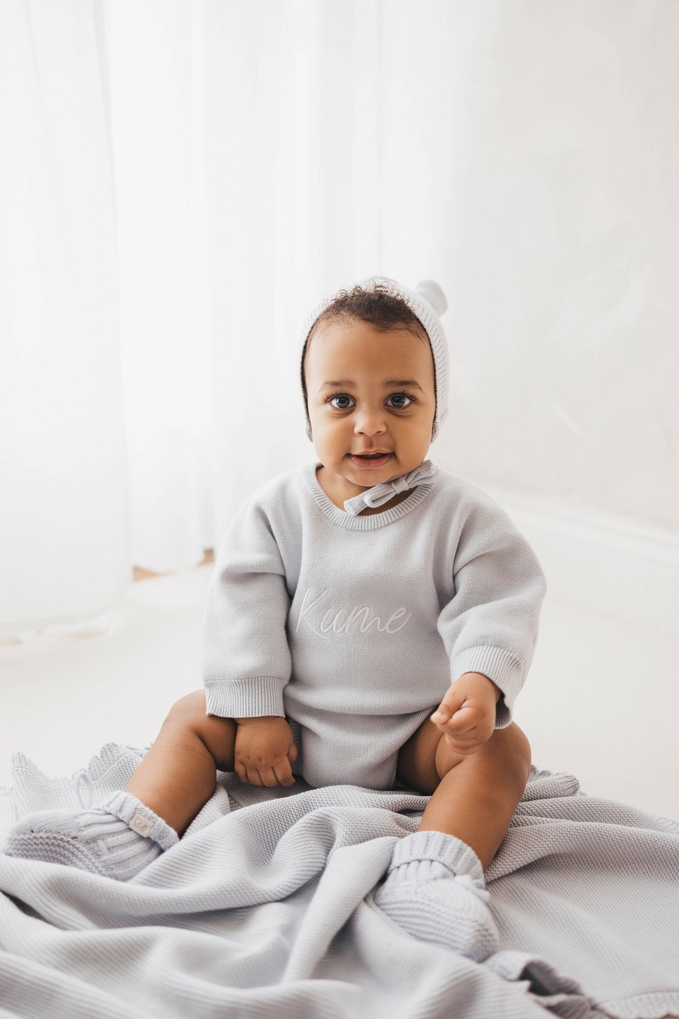 Personalised Unisex Romper | Powder Blue