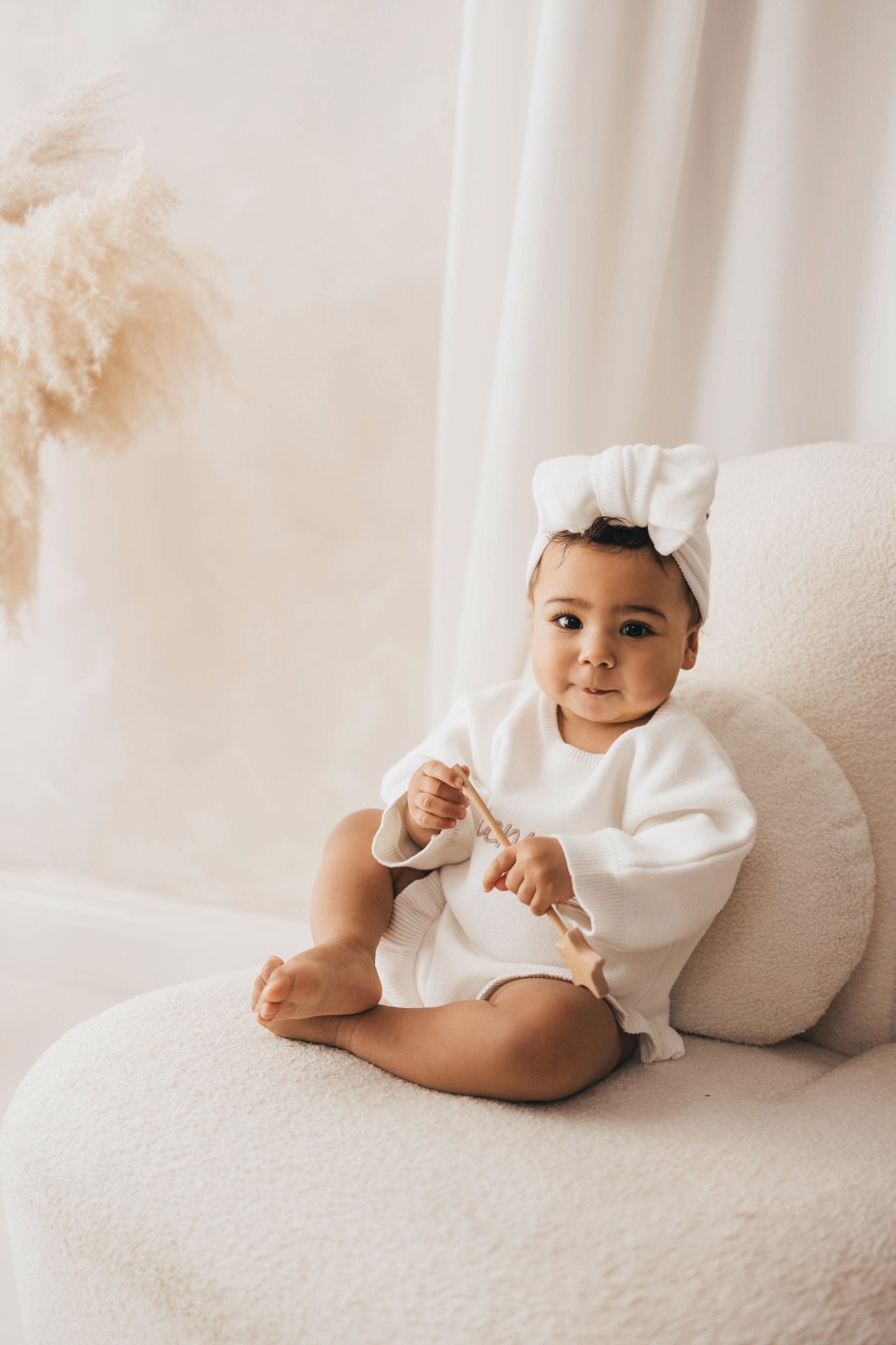 Personalised Ruffled Leg Romper | White