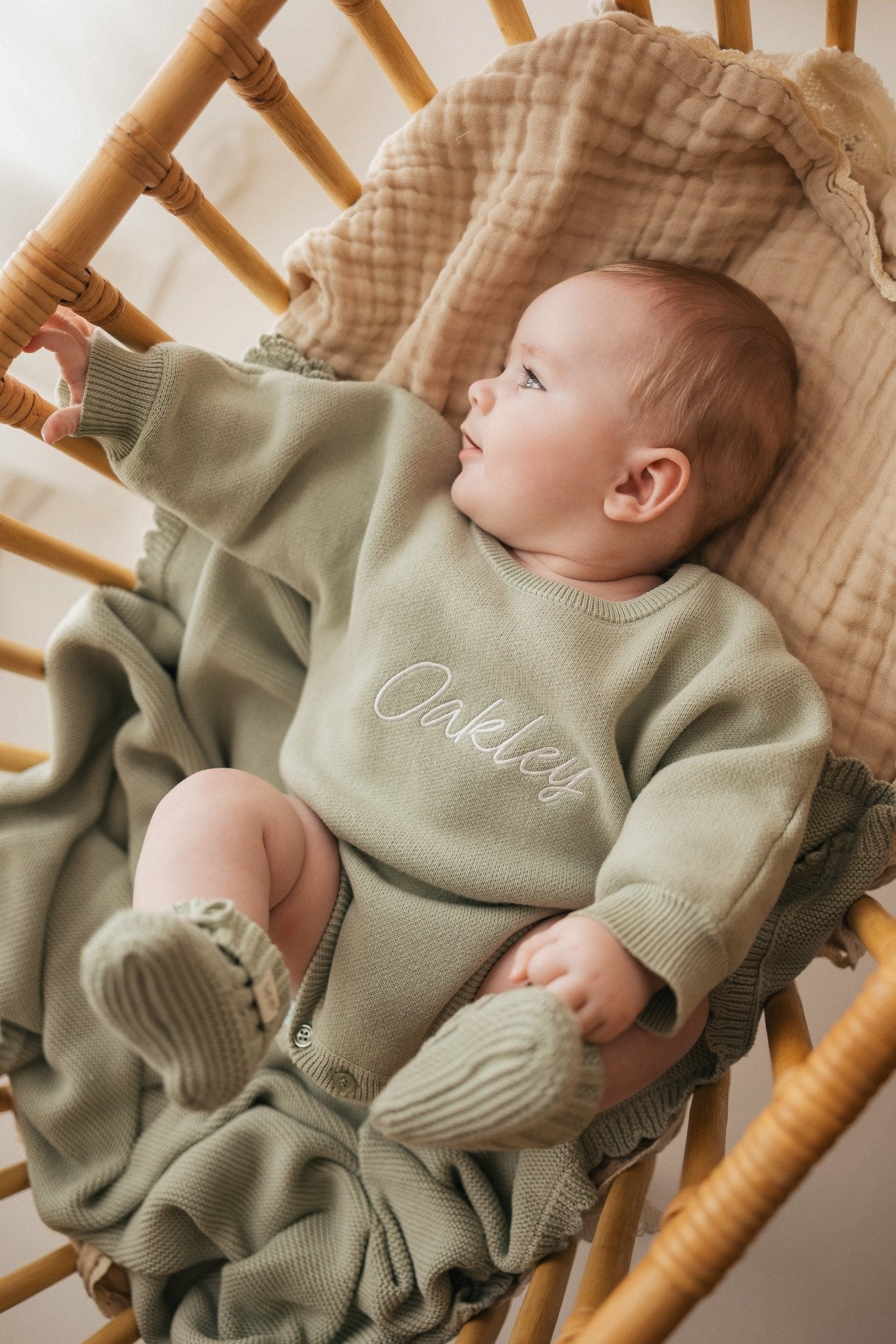 Personalised Unisex Romper | Sage Green
