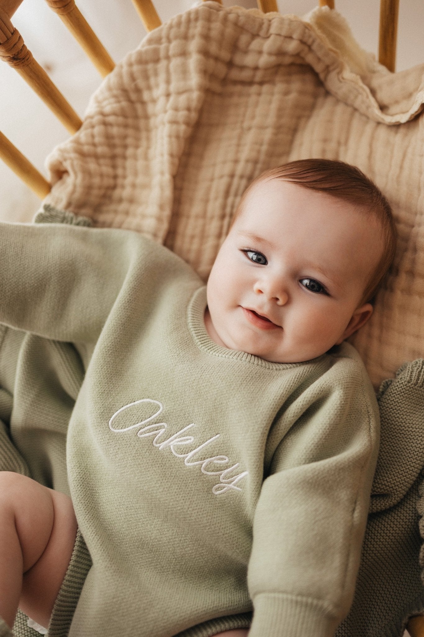 Personalised Unisex Romper | Sage Green