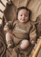 Personalised Unisex Romper | Mocha Brown