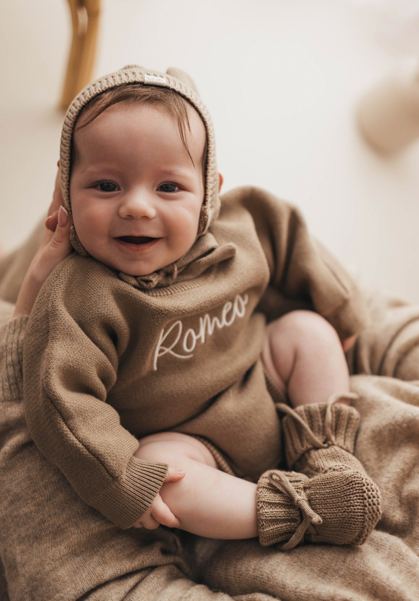 Personalised Unisex Romper | Mocha Brown