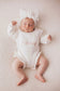 Personalised Ruffled Leg Romper | White