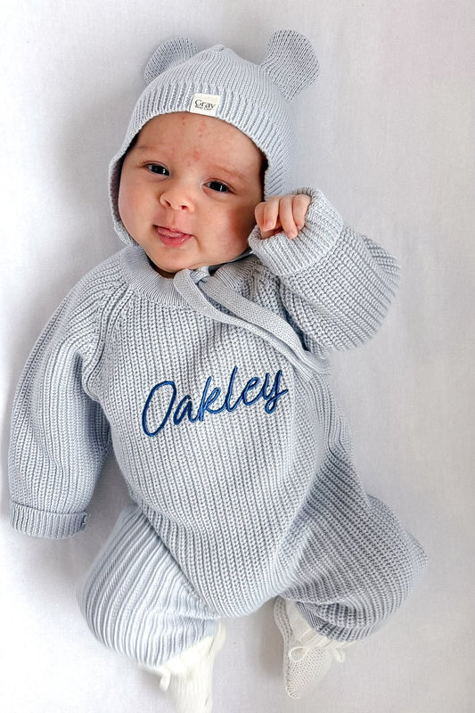 Personalised Full Length Romper | Powder Blue