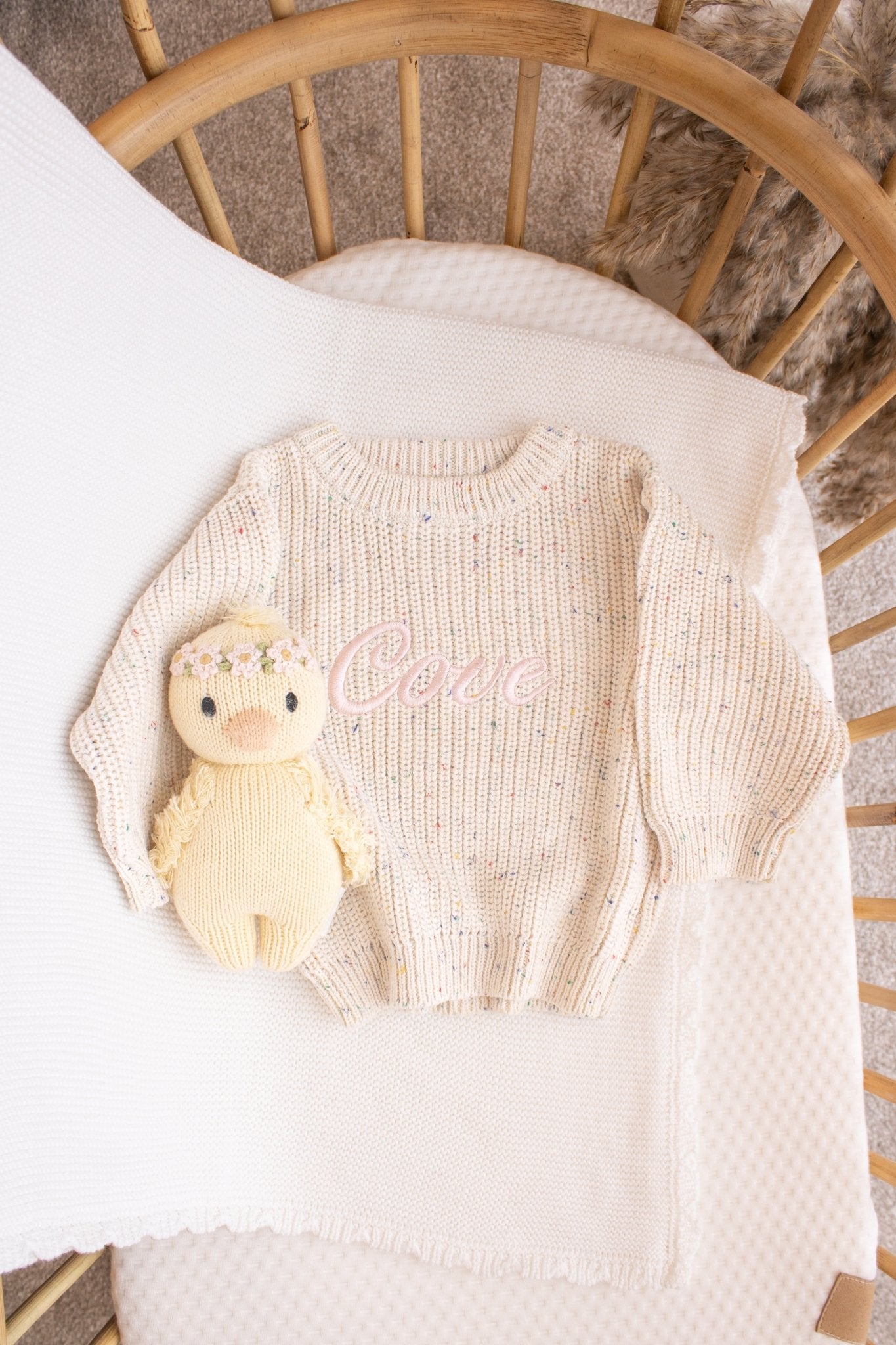 Speckled Chunky Knit Sweater | Cream
