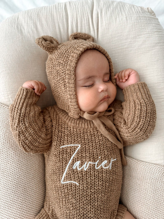 Textured Bear Bonnet | Chestnut