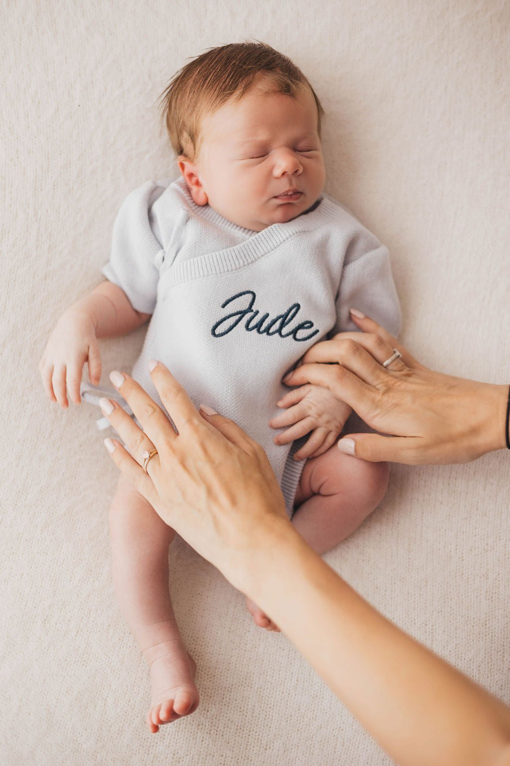Unisex Wrap Romper | Powder Blue