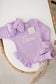 Personalised Purple Romper and accessories | 3 piece Bundle