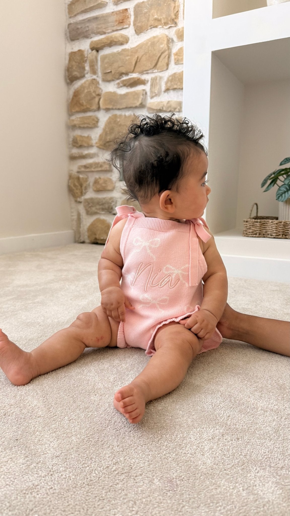 Blossom Pink Bow Romper