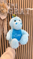 42cm Blue Embroidered Dinosaur Teddy