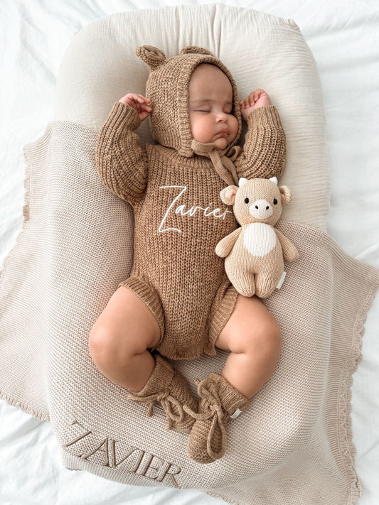 Textured Romper | Chestnut