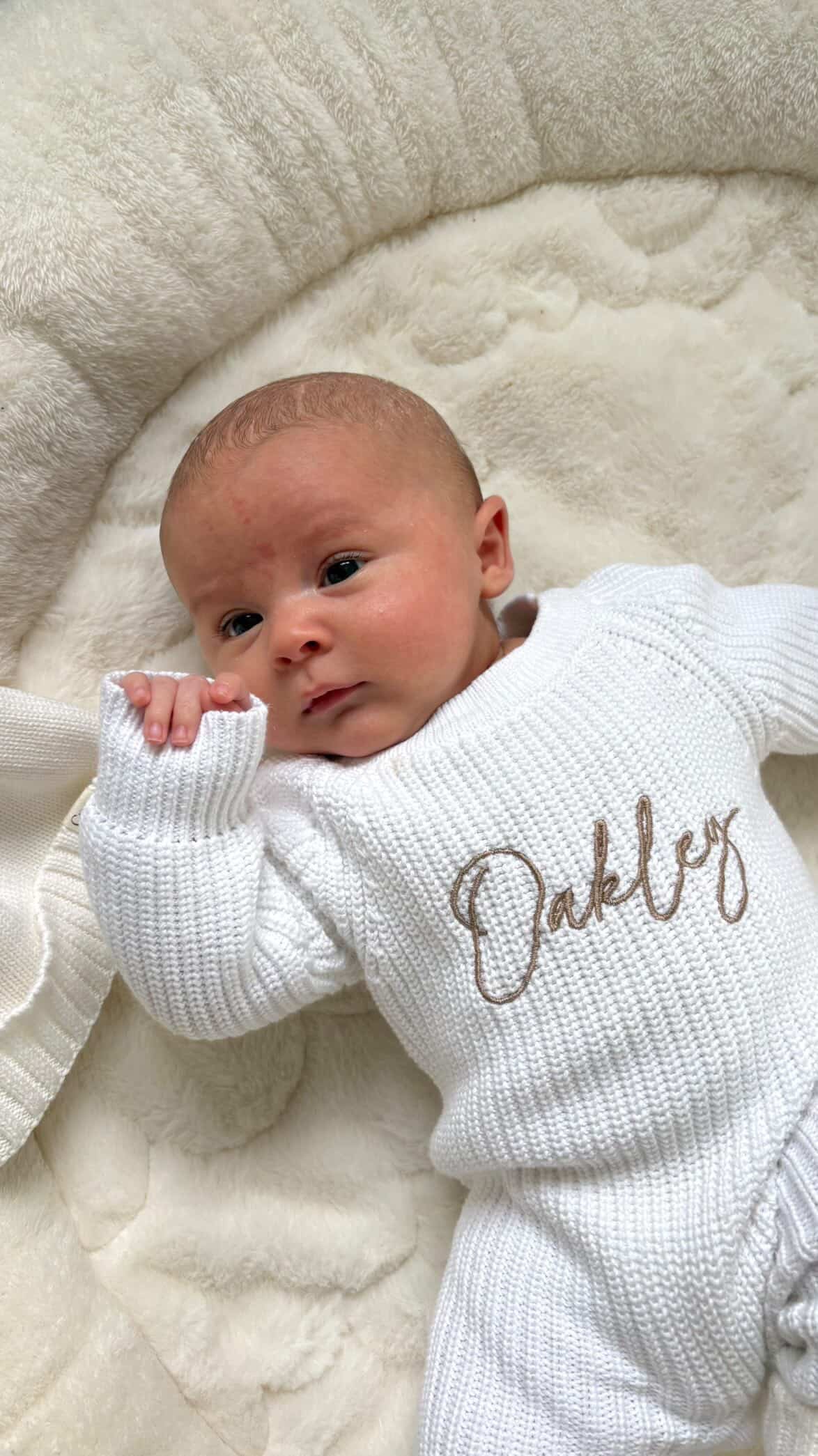 Personalised Full Length Romper | White